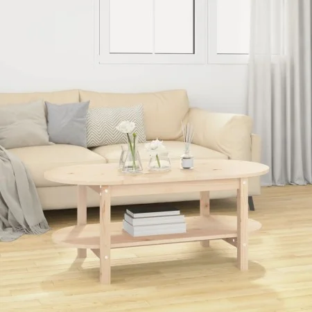 Mesa de centro de madera maciza de pino 110x55x45 cm de vidaXL, Mesas de centro - Ref: Foro24-822287, Precio: 94,37 €, Descue...
