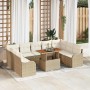Conjunto de sofá de jardín con cojín 10 pcs beige y crema en Sofás de exterior | Comprar online en Foru.es