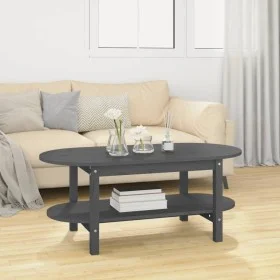 Mesa de centro de madera maciza de pino gris 110x55x45 cm de vidaXL, Mesas de centro - Ref: Foro24-822289, Precio: 96,03 €, D...