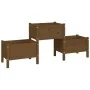 Jardinera de madera de pino maciza marrón miel 178,5x44x75 cm de vidaXL, Maceteros y jardineras - Ref: Foro24-822250, Precio:...