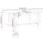 Couchtisch aus massivem grauem Kiefernholz, 110 x 55 x 45 cm von vidaXL, Couchtisch - Ref: Foro24-822289, Preis: 96,03 €, Rab...