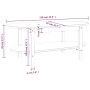 Mesa de centro de madera maciza de pino gris 110x55x45 cm de vidaXL, Mesas de centro - Ref: Foro24-822289, Precio: 97,25 €, D...