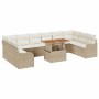 Conjunto de sofá de jardín con cojín 11 pcs beige y crema en Sofás de exterior | Comprar online en Foru.es