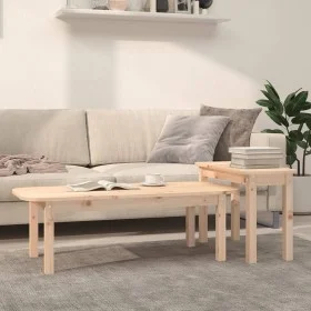 Juego de mesas de centro 2 piezas madera maciza de pino de vidaXL, Mesas de centro - Ref: Foro24-822362, Precio: 89,42 €, Des...