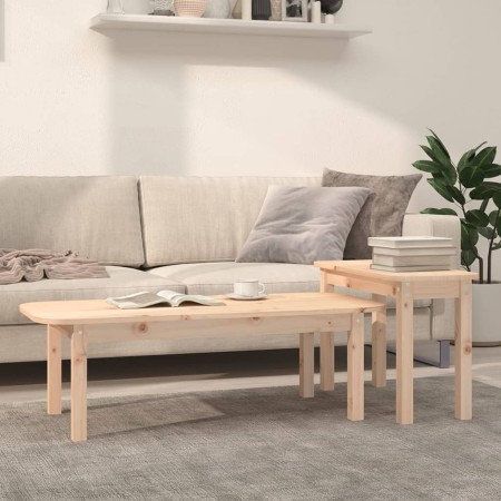 Juego de mesas de centro 2 piezas madera maciza de pino de vidaXL, Mesas de centro - Ref: Foro24-822362, Precio: 90,79 €, Des...
