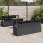 Conjunto de sofá de jardín con cojín 7 pcs Negro en Sofás de exterior | Comprar online en Foru.es