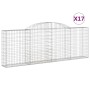 Cestas de gaviones 17 uds forma arco hierro 300x30x100/120 cm de vidaXL, Maceteros y jardineras - Ref: Foro24-3146534, Precio...