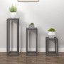 Set de bar 3 piezas madera maciza de pino gris de vidaXL, Soportes para macetas - Ref: Foro24-822269, Precio: 103,43 €, Descu...
