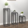 Set de bar 3 piezas madera maciza de pino gris de vidaXL, Soportes para macetas - Ref: Foro24-822269, Precio: 103,43 €, Descu...
