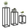 Set de bar 3 piezas madera maciza de pino gris de vidaXL, Soportes para macetas - Ref: Foro24-822269, Precio: 100,44 €, Descu...