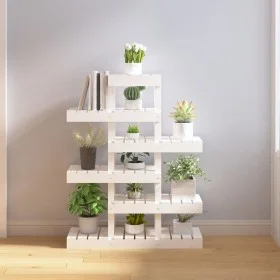 Soporte para plantas madera maciza pino blanco 85x25x109,5 cm de vidaXL, Soportes para macetas - Ref: Foro24-822088, Precio: ...