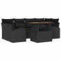 Conjunto de sofá de jardín con cojín 7 pcs Negro en Sofás de exterior | Comprar online en Foru.es
