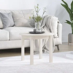 Couchtisch aus weißer massiver Kiefer Ø 55x45 cm von vidaXL, Couchtisch - Ref: Foro24-822328, Preis: 46,97 €, Rabatt: %