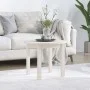 Mesa de centro de madera maciza de pino blanco Ø 55x45 cm de vidaXL, Mesas de centro - Ref: Foro24-822328, Precio: 46,97 €, D...