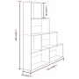 Estantería color roble ahumado 155x24x160 cm de vidaXL, Librerías y estanterías - Ref: Foro24-815360, Precio: 75,17 €, Descue...