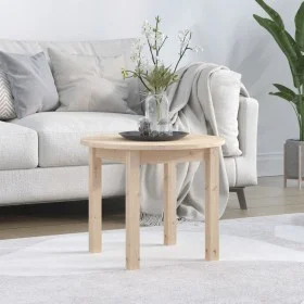 Solid pine wood coffee table Ø 55x45 cm by vidaXL, Coffee table - Ref: Foro24-822327, Price: 40,78 €, Discount: %