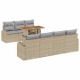 Conjunto de sofá de jardín con cojín 8 pcs beige y gris claro en Sofás de exterior | Comprar online en Foru.es