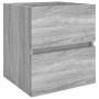 Mueble de lavabo madera de ingeniería gris Sonoma 41x38,5x45 cm de vidaXL, Muebles de baño - Ref: Foro24-815646, Precio: 46,2...