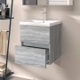 Mueble de lavabo madera de ingeniería gris Sonoma 41x38,5x45 cm de vidaXL, Muebles de baño - Ref: Foro24-815646, Precio: 46,2...