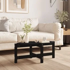 Solid black pine wood coffee table 87x48x35 cm by vidaXL, Coffee table - Ref: Foro24-822326, Price: 36,91 €, Discount: %
