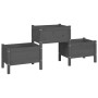 Jardinera de madera de pino maciza gris 178,5x44x75 cm de vidaXL, Maceteros y jardineras - Ref: Foro24-822249, Precio: 128,88...