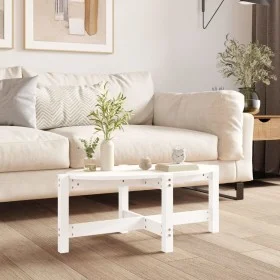 Mesa de centro de madera maciza de pino blanco 87x48x35 cm de vidaXL, Mesas de centro - Ref: Foro24-822323, Precio: 38,60 €, ...