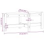Mesa de centro de madera maciza de pino blanco 87x48x35 cm de vidaXL, Mesas de centro - Ref: Foro24-822323, Precio: 38,95 €, ...