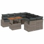 Conjunto de sofá de jardín con cojín 9 pcs Gris en Sofás de exterior | Comprar online en Foru.es