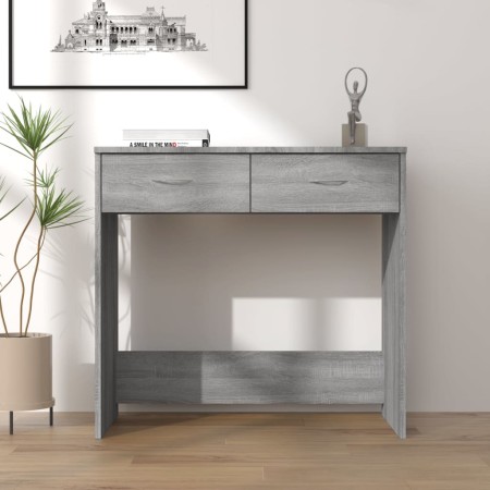 Escritorio de madera contrachapada gris Sonoma 80x40x75 cm de vidaXL, Escritorios - Ref: Foro24-815475, Precio: 54,52 €, Desc...