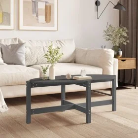 Mesa de centro de madera maciza de pino gris 118x63x45 cm de vidaXL, Mesas de centro - Ref: Foro24-822319, Precio: 51,95 €, D...