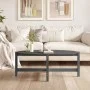 Mesa de centro de madera maciza de pino gris 118x63x45 cm de vidaXL, Mesas de centro - Ref: Foro24-822319, Precio: 51,95 €, D...