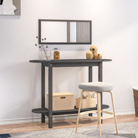 Mesa consola de madera maciza de pino gris 110x40x80 cm de vidaXL, Mesas de centro - Ref: Foro24-822299, Precio: 57,41 €, Des...