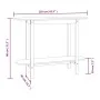Mesa consola de madera maciza de pino gris 110x40x80 cm de vidaXL, Mesas de centro - Ref: Foro24-822299, Precio: 57,41 €, Des...