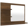 Espejo de baño madera contrachapada marrón roble 60x10,5x45 cm de vidaXL, Tocadores de baño - Ref: Foro24-815662, Precio: 31,...