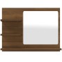 Espejo de baño madera contrachapada marrón roble 60x10,5x45 cm de vidaXL, Tocadores de baño - Ref: Foro24-815662, Precio: 31,...