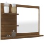 Espejo de baño madera contrachapada marrón roble 60x10,5x45 cm de vidaXL, Tocadores de baño - Ref: Foro24-815662, Precio: 31,...