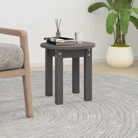 Mesa de centro de madera maciza de pino gris Ø35x35 cm de vidaXL, Mesas de centro - Ref: Foro24-822339, Precio: 29,20 €, Desc...