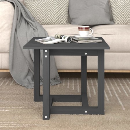 Mesa de centro de madera maciza de pino gris 50x50x45 cm de vidaXL, Mesas de centro - Ref: Foro24-822174, Precio: 34,17 €, De...