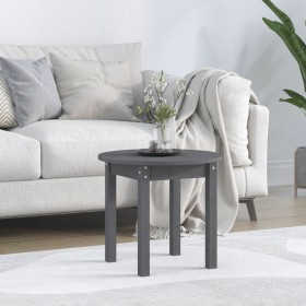 Mesa de centro de madera maciza de pino gris Ø 45x40 cm de vidaXL, Mesas de centro - Ref: Foro24-822334, Precio: 37,96 €, Des...