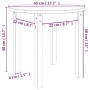 Mesa de centro de madera maciza de pino gris Ø 45x40 cm de vidaXL, Mesas de centro - Ref: Foro24-822334, Precio: 37,96 €, Des...