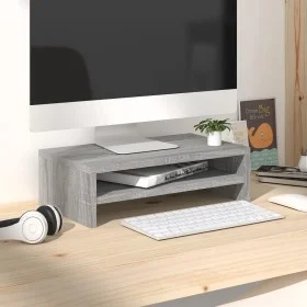 Soporte de monitor madera contrachapada gris Sonoma 42x24x13 cm de vidaXL, Muebles TV - Ref: Foro24-815268, Precio: 18,38 €, ...