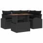 Conjunto de sofá de jardín con cojín 5 pcs Negro en Sofás de exterior | Comprar online en Foru.es