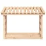 Leñero de madera maciza de pino 108x64,5x78 cm de vidaXL, Accesorios para bolsas y soportes de leña - Ref: Foro24-822442, Pre...
