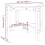 Couchtisch aus massivem schwarzem Kiefernholz, 62,5 x 45 cm von vidaXL, Couchtisch - Ref: Foro24-822306, Preis: 37,44 €, Raba...
