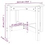 Mesa de centro de madera maciza de pino negro 62,5x45 cm de vidaXL, Mesas de centro - Ref: Foro24-822306, Precio: 42,04 €, De...