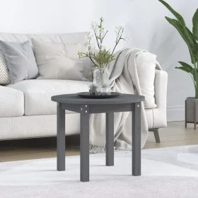 Mesa de centro de madera maciza de pino gris Ø 55x45 cm de vidaXL, Mesas de centro - Ref: Foro24-822329, Precio: 45,73 €, Des...