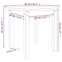 Mesa de centro de madera maciza de pino gris Ø 55x45 cm de vidaXL, Mesas de centro - Ref: Foro24-822329, Precio: 46,29 €, Des...