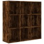 Estantería roble ahumado 98x29x97,5 cm de vidaXL, Librerías y estanterías - Ref: Foro24-815450, Precio: 76,58 €, Descuento: %