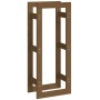 Estante para leña madera maciza de pino marrón miel 41x25x100cm de vidaXL, Accesorios para bolsas y soportes de leña - Ref: F...