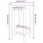 Mesa de centro de madera maciza de pino blanco Ø40x60 cm de vidaXL, Mesas de centro - Ref: Foro24-822358, Precio: 48,24 €, De...